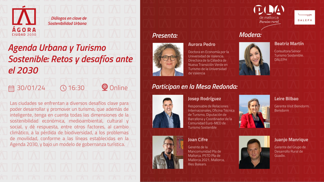 EL GERENT DE LA MANCOMUNITAT, JOAN CIFRE, PARTICIPARÀ A LES JORNADES D'AGENDA URBANA I TURISME SOSTENIBLE AMB ALTRES GESTORS DE L’ESTAT DE PLANS DE SOSTENIBILITAT TURÍTICA.