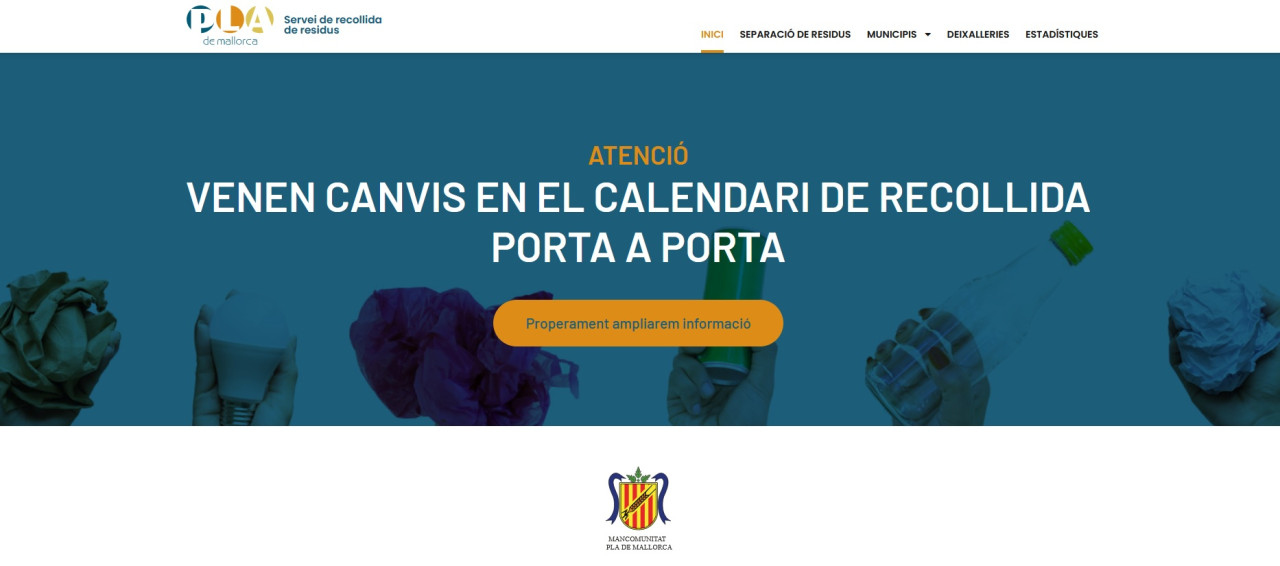 LA MANCOMUNITAT PRESENTA LA NOVA WEB PER A LA GESTIÓ DE LA INFORMACIÓ DE LA RECOLLIDA DE RESIDUS DELS POBLES DEL PLA.