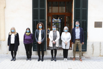 Les representants del Consell de Mallorca i la Mancomunitat.