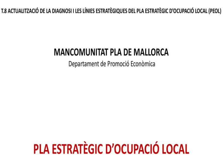 Pla Estratègic d'Ocupació Local